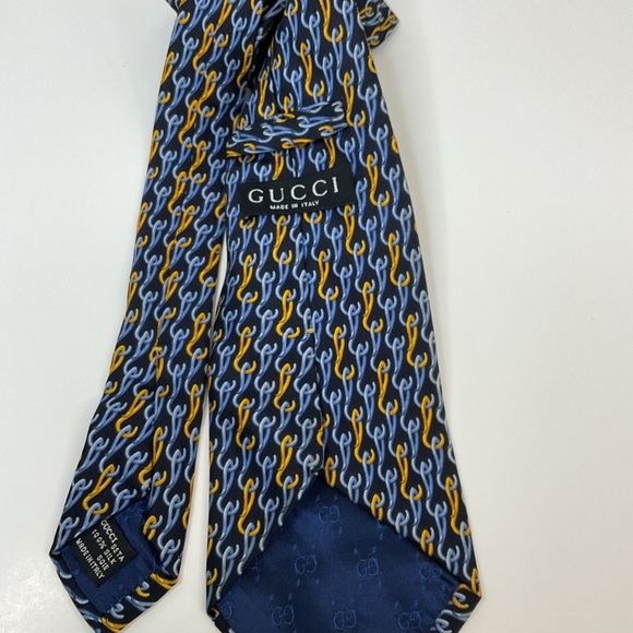 GUCCI 100% Silk Necktie Business Casual Office - Picture 3 of 8
